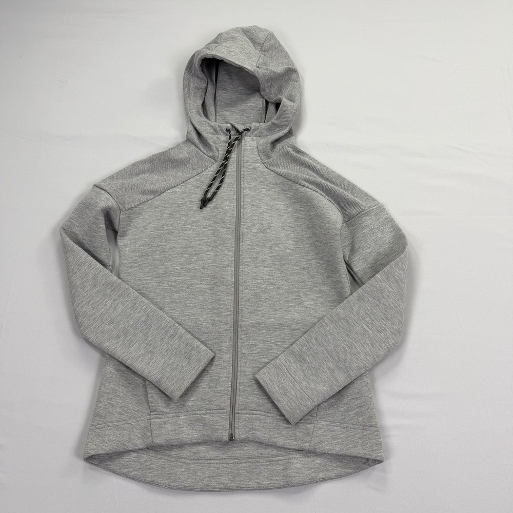 Sweaty Betty Women's S Gray Scuba Full Zip Hooded Jacket Athletic Stretch - Picture 4 of 16